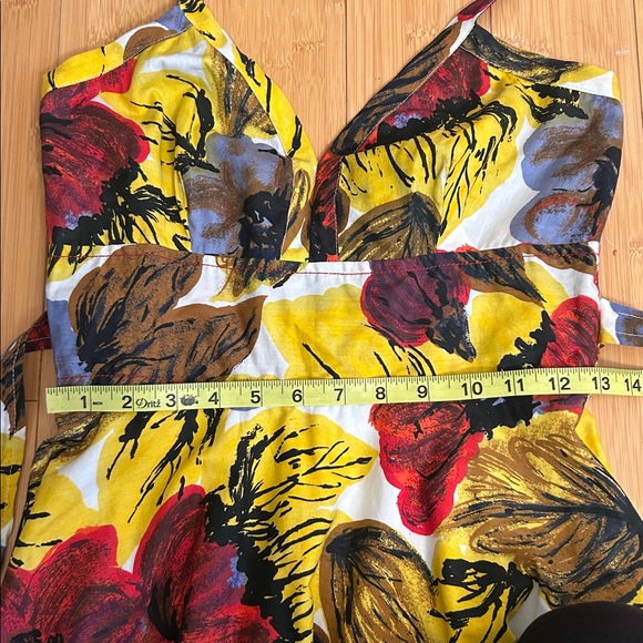 Anthropologie Plenty by Tracy Reese Cotton Floral Fit & Flare Halter Dress sz 2 - Picture 9 of 10